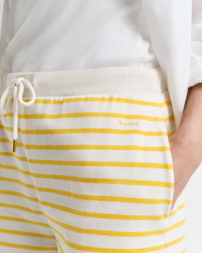 Pantalones cortos de punto a rayas bretonas