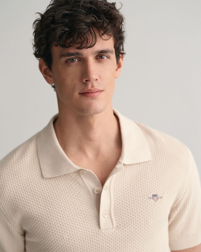 Jersey tipo polo de algod&oacute;n Structured