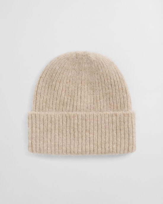 Gorro acanalado de mezcla de lana de alpaca