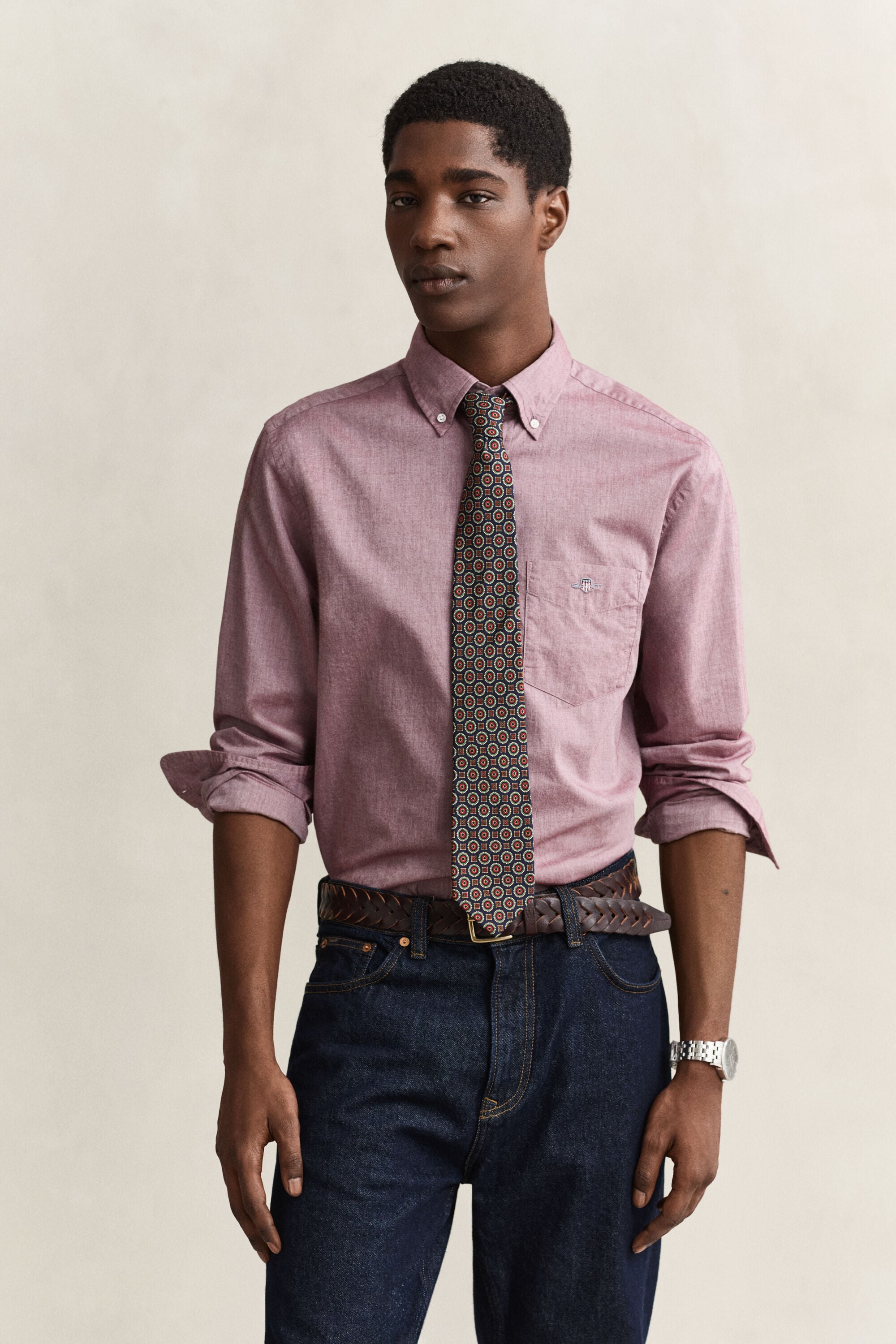 Camisa de popelina Regular Fit clásica