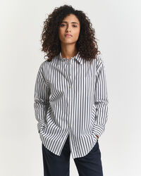 Camisa de popelina clásica de rayas Relaxed Fit