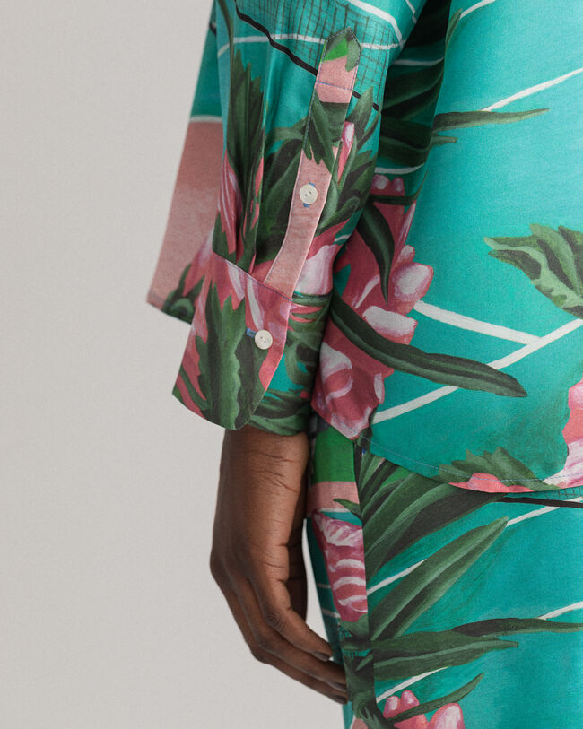 Camisa de seda Scenery Print