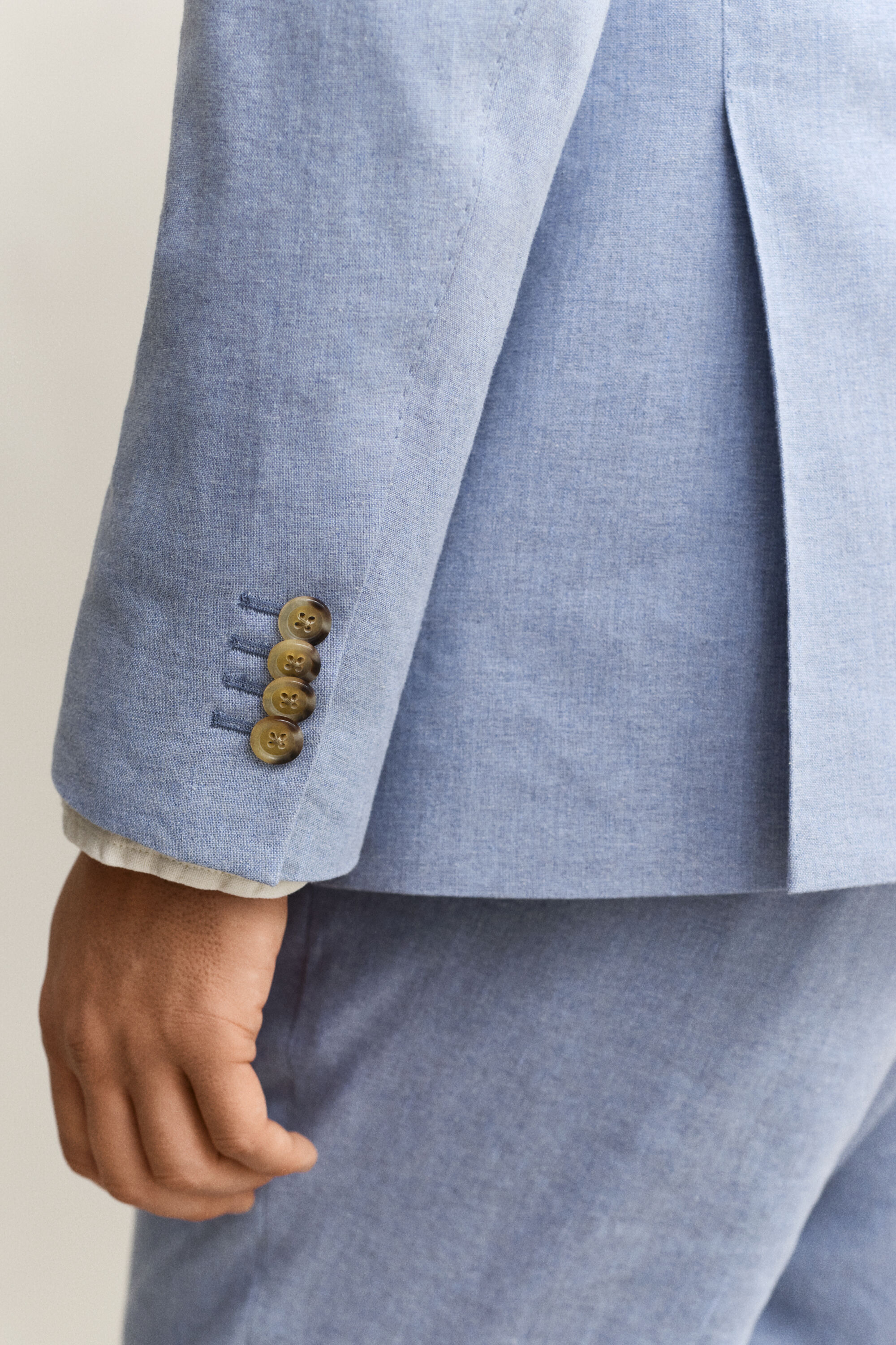 Chaqueta de traje de mezcla de lino