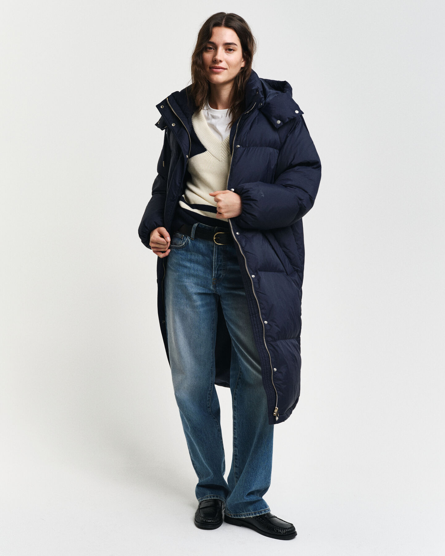 Abrigo de plumón de largo completo