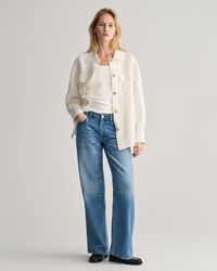 Sobrecamisa en mezcla de lino