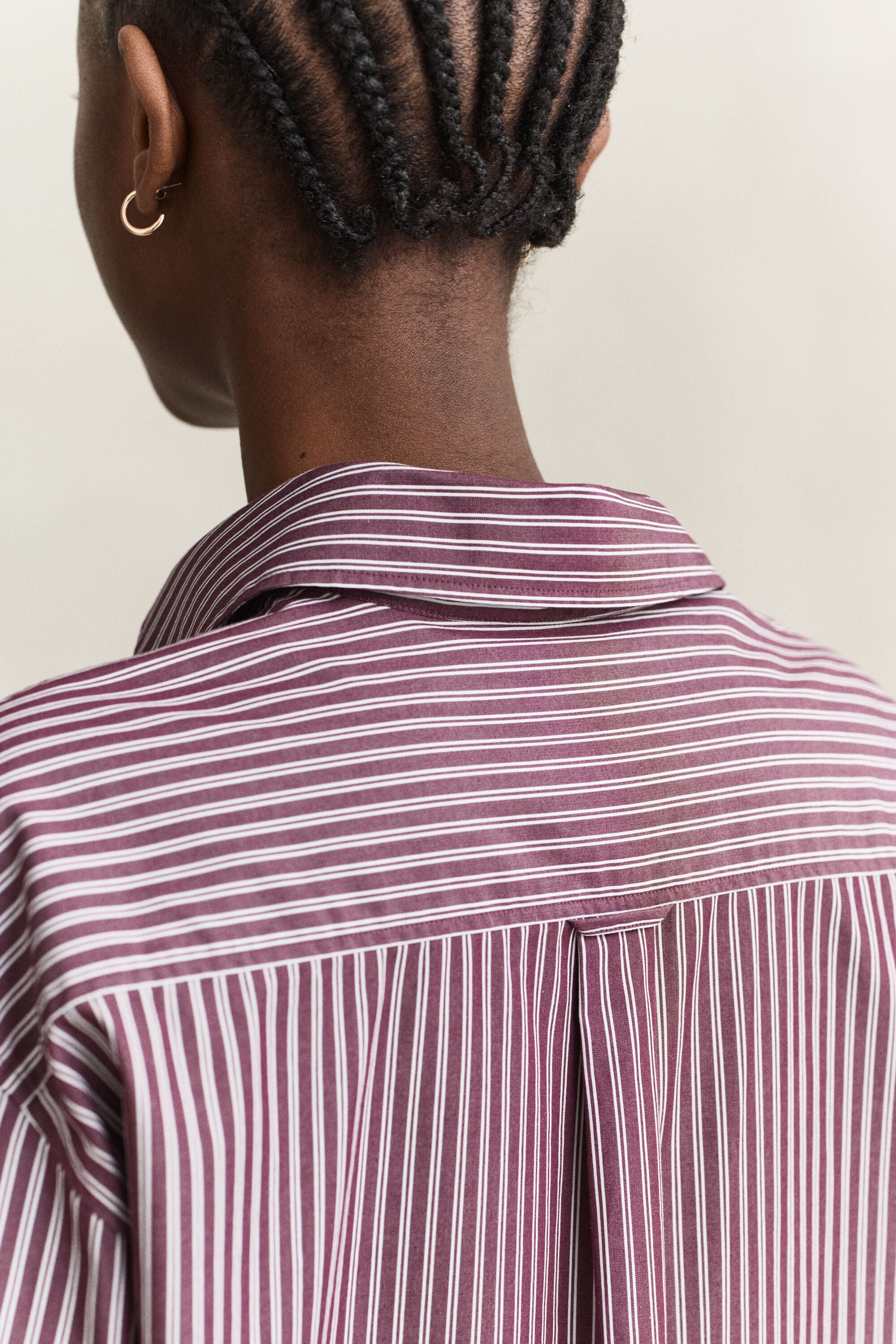 Camisa Relaxed Fit clásica de popelina a rayas