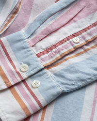 Vestido camisero con varios diseños de rayas