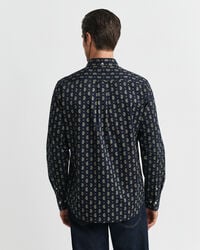 Camisa Regular Fit de sarga con estampado de cachemir