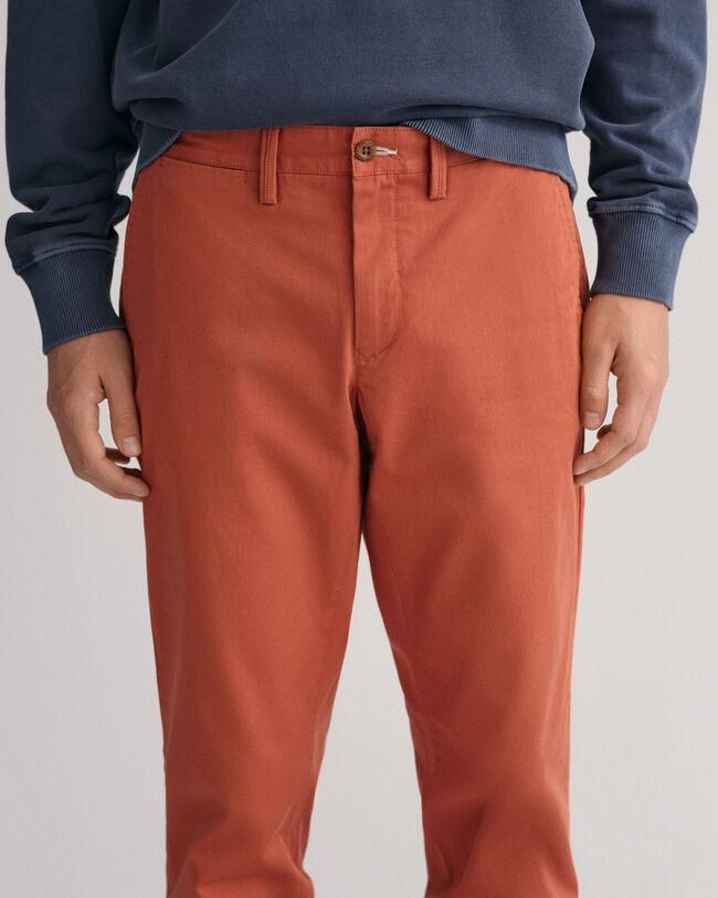 Pantalones chinos Slim Fit de sarga Hallden