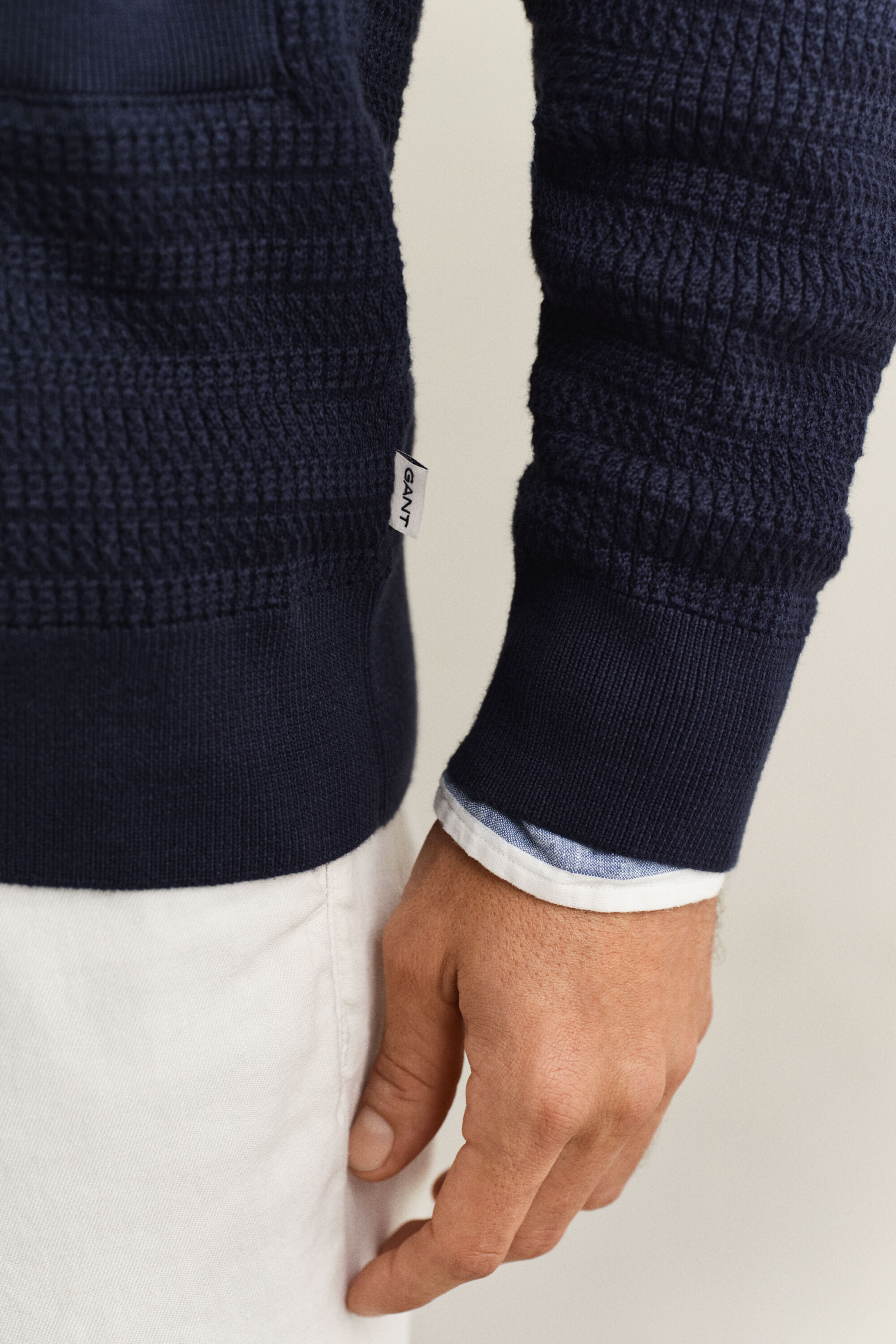 Cárdigan de punto de ochos con cuello tipo chal