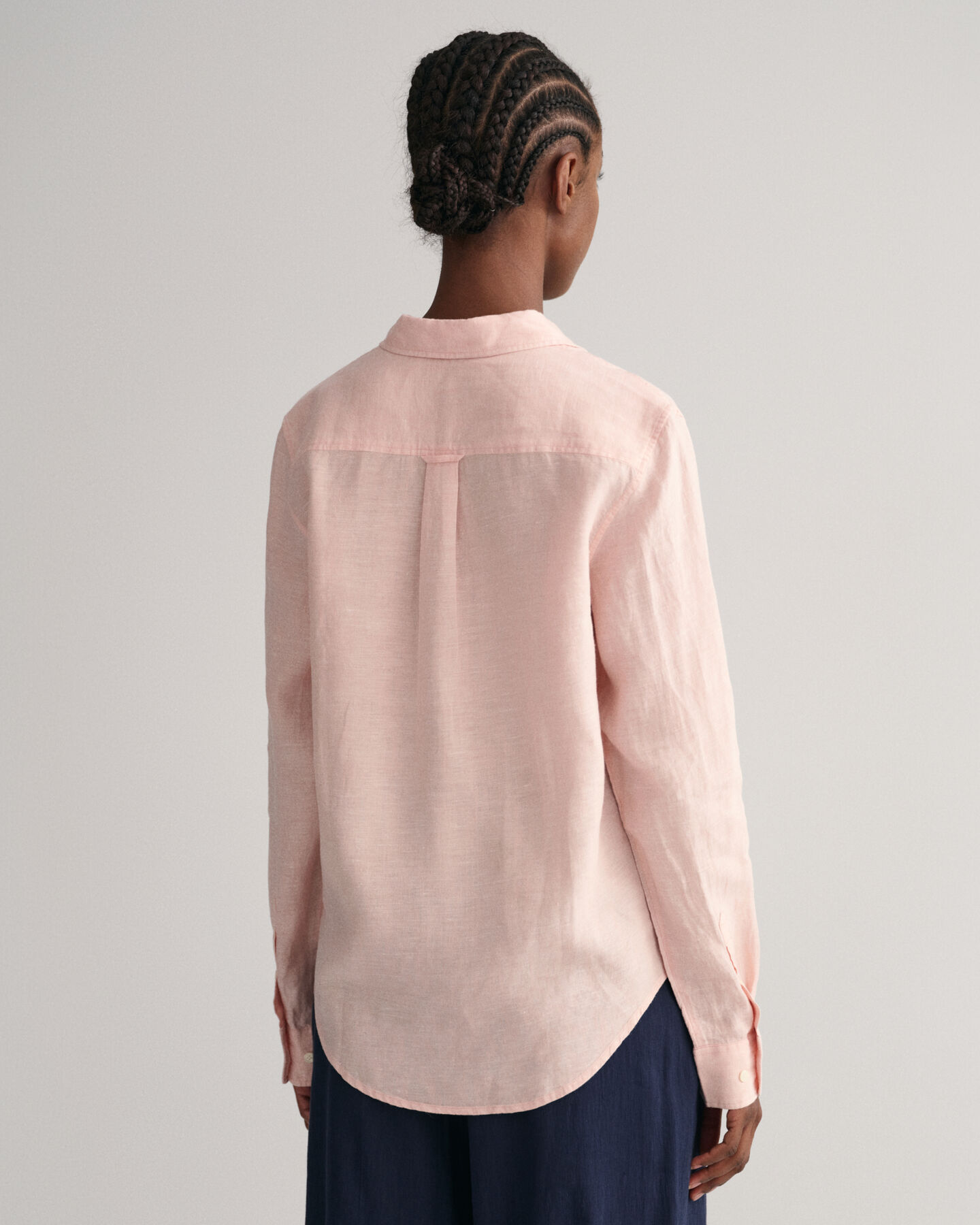 Camisa Regular Fit de cambray de lino