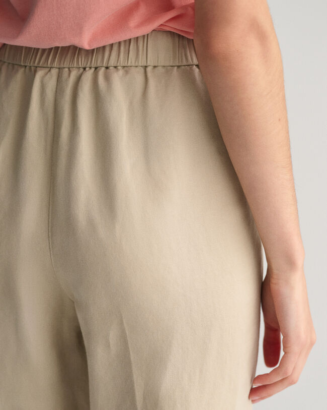 Pantalones Relaxed Fit en mezcla de lino Pull-On