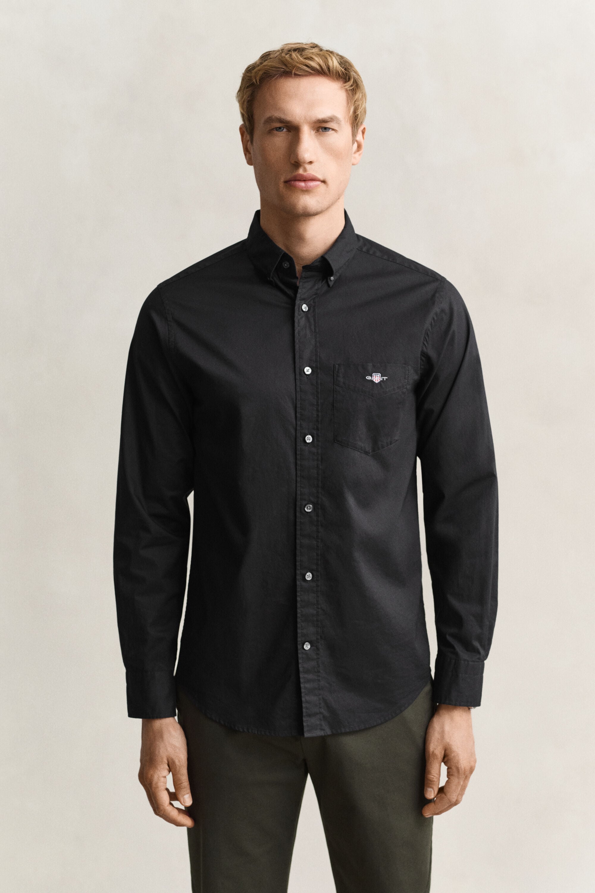 Camisa de popelina Regular Fit clásica