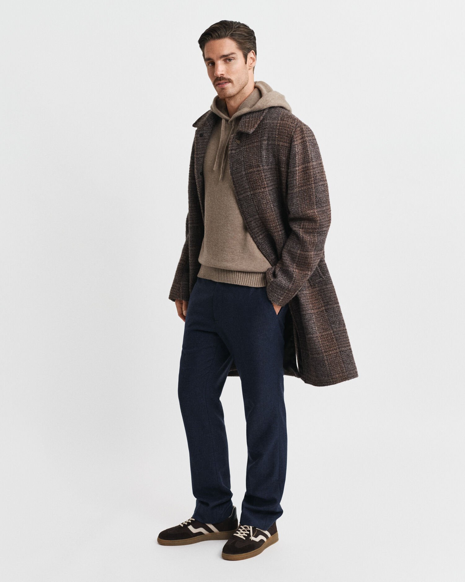 Sudadera con capucha en mezcla de cachemir