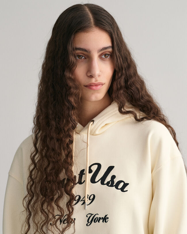 Sudadera con capucha Script Graphic