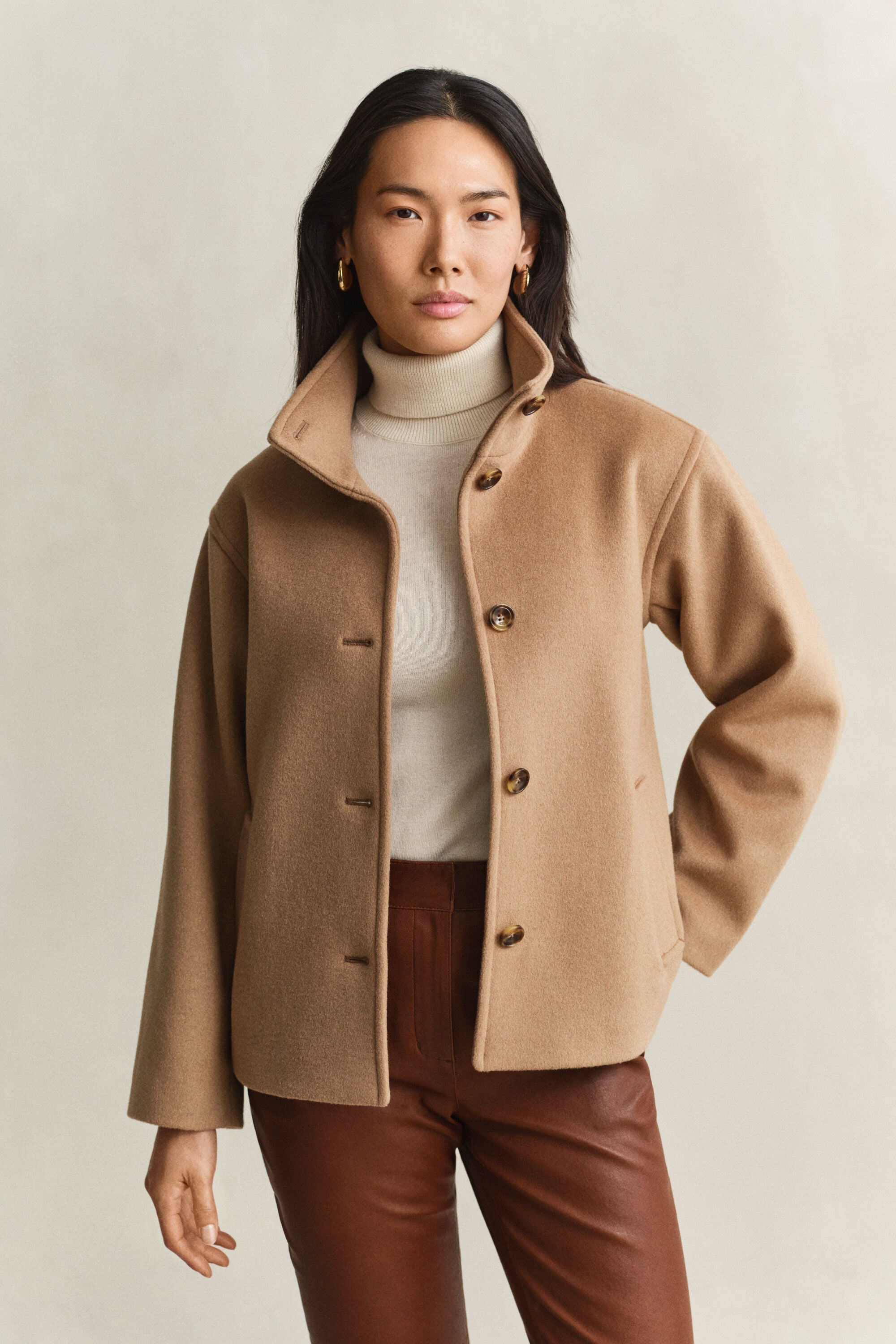 Chaqueta de mezcla de lana