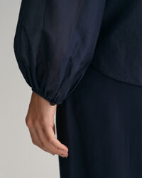 Blusa Relaxed Fit de seda y algodón