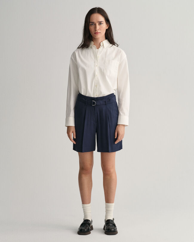 Pantalones cortos Relaxed Fit con cintur&oacute;n