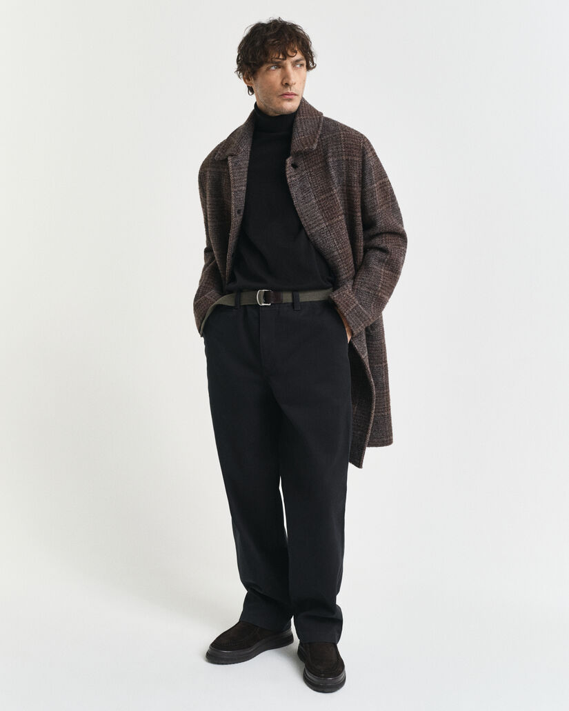 Jersey clásico de algodón con cuello de cisne