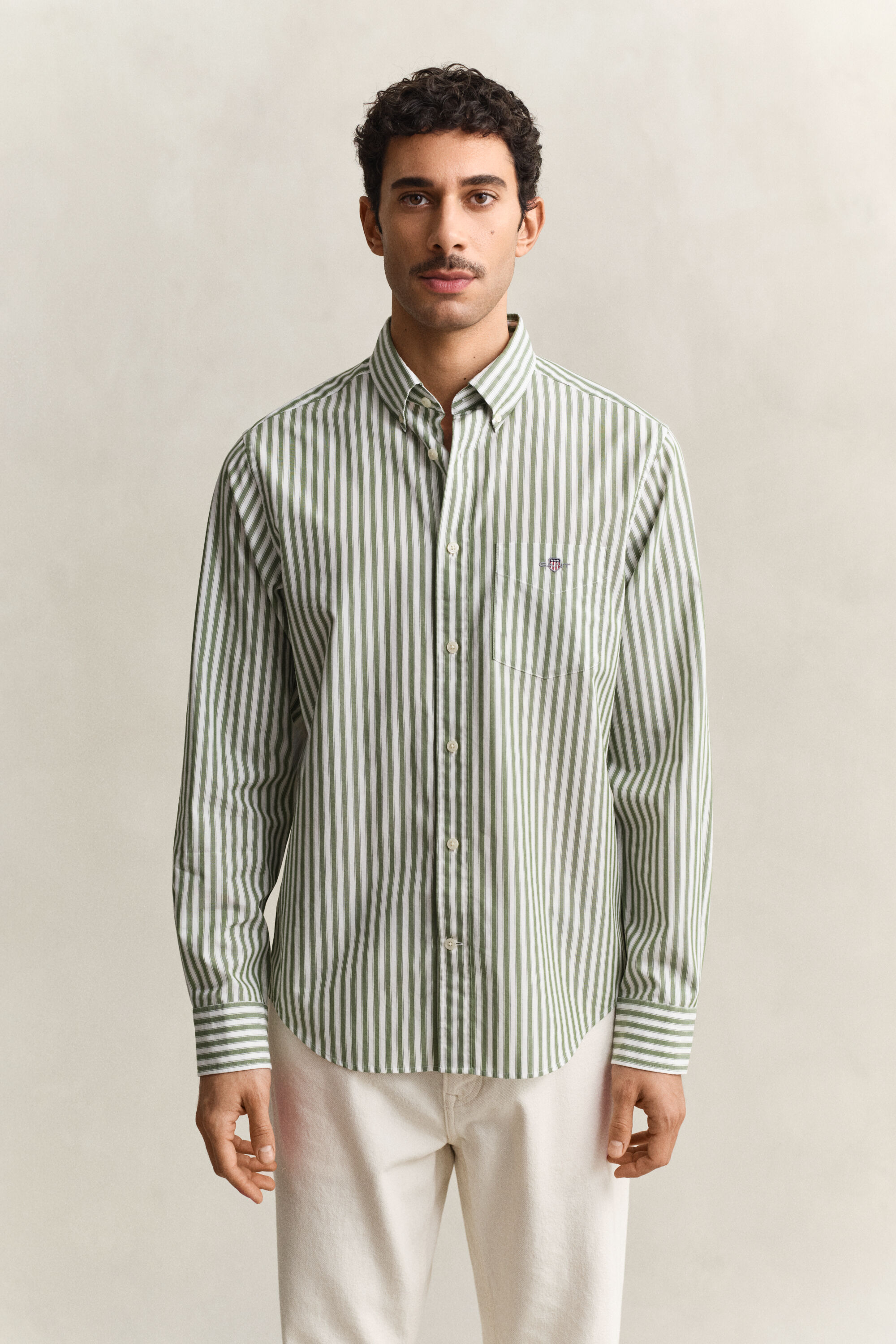 Camisa clásica de popelina a rayas