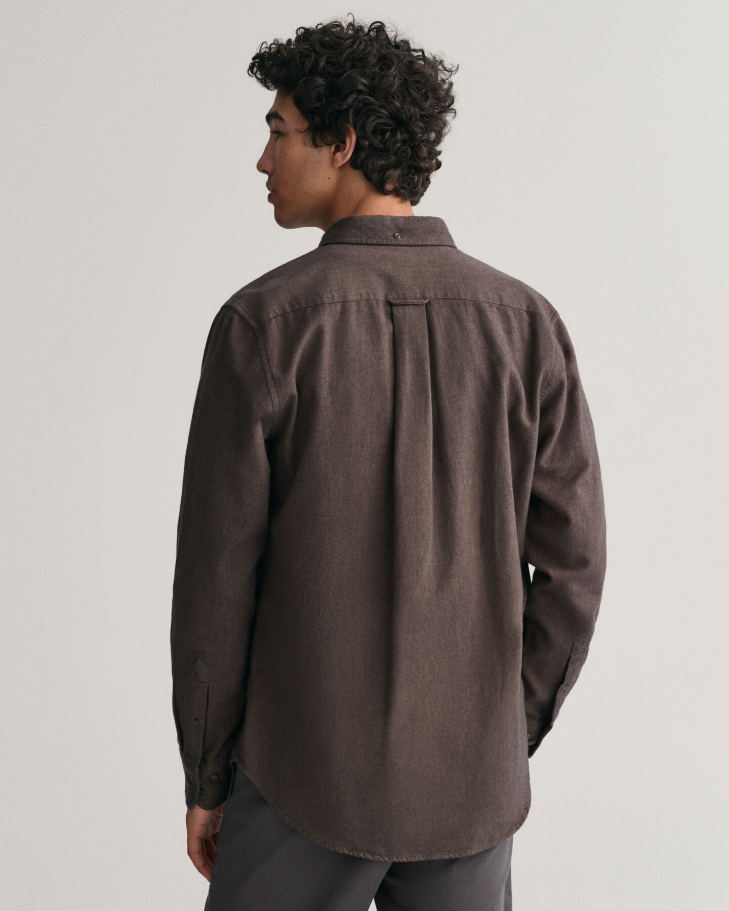 Camisa de franela Regular Fit con diseño de espiga