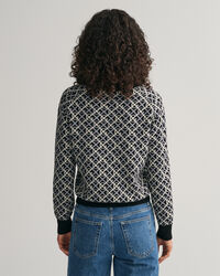 Jersey con cuello de polo en jacquard G Patterned