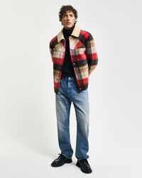 Jersey de algodón y lana con cuello de cisne