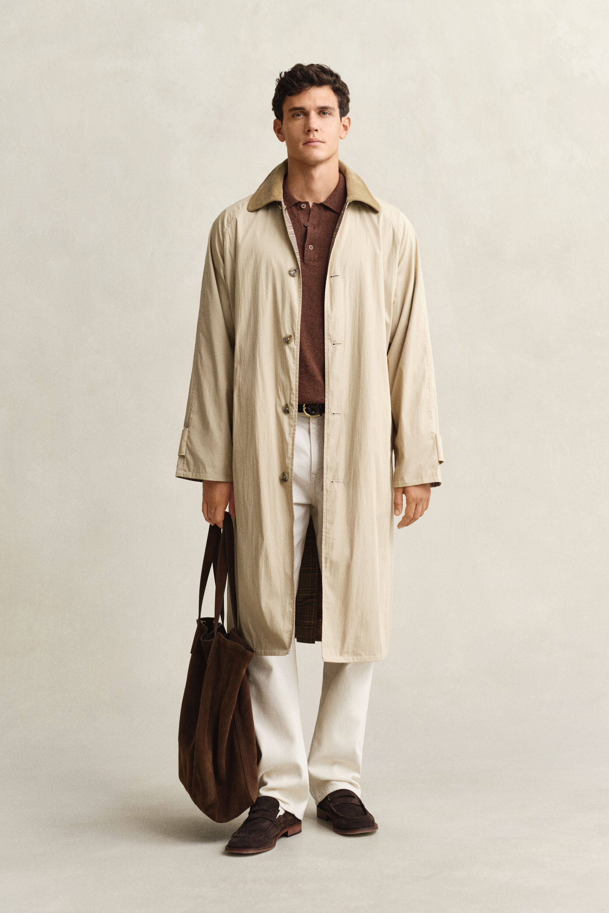 Jersey tipo polo en mezcla de algodón flameado