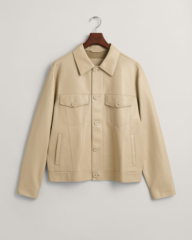 Cazadora de piel Trucker