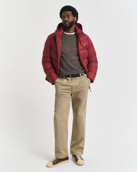 Jersey de cuello redondo y punto de ochos en algodón