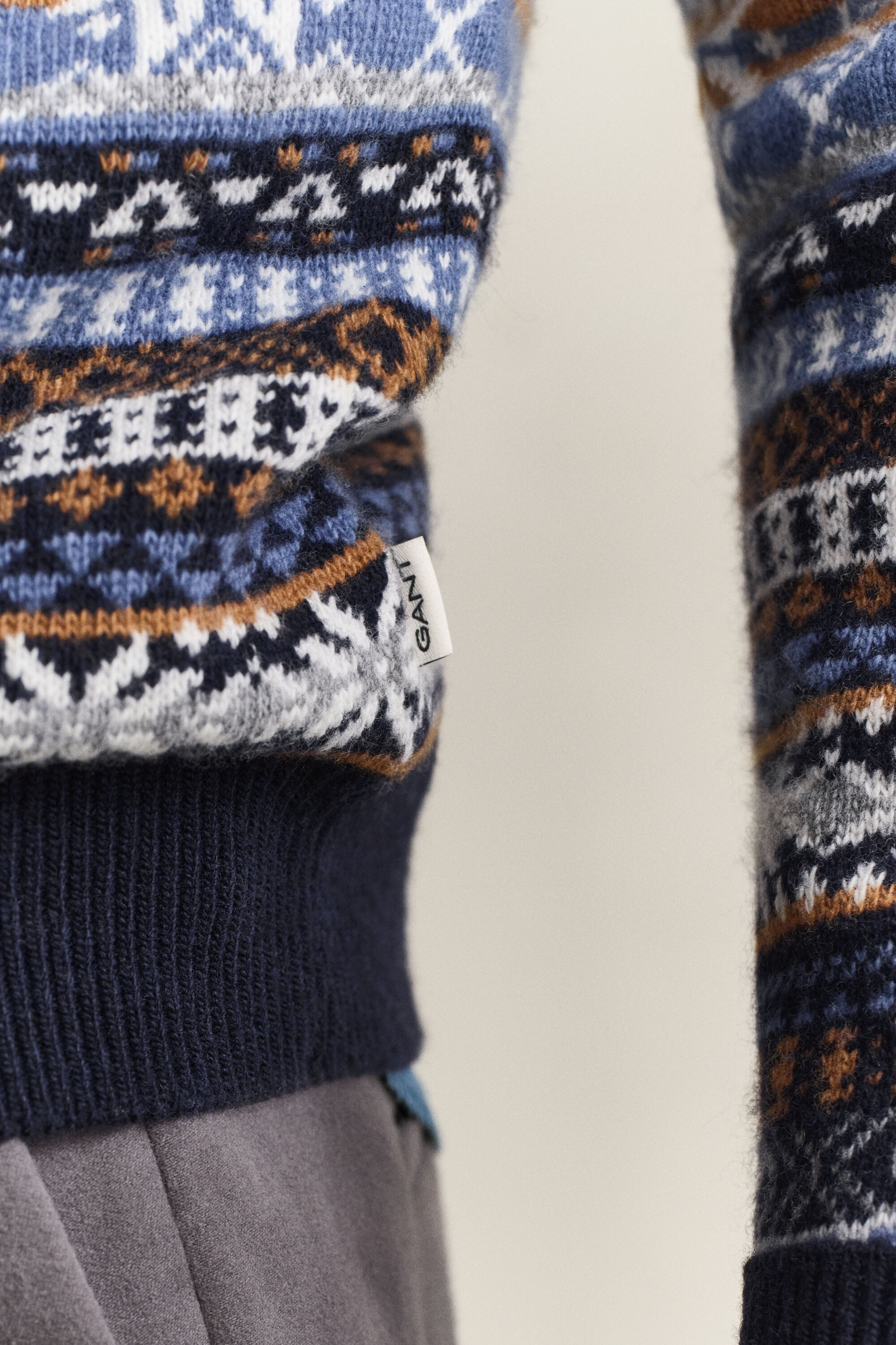 Jersey de cuello redondo Fair Isle
