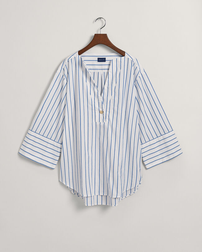 Camisa Relaxed Fit Popover a rayas