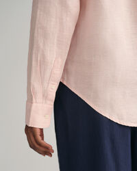 Camisa Regular Fit de cambray de lino