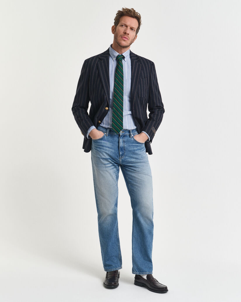 Camisa Oxford clásica Regular Fit a rayas