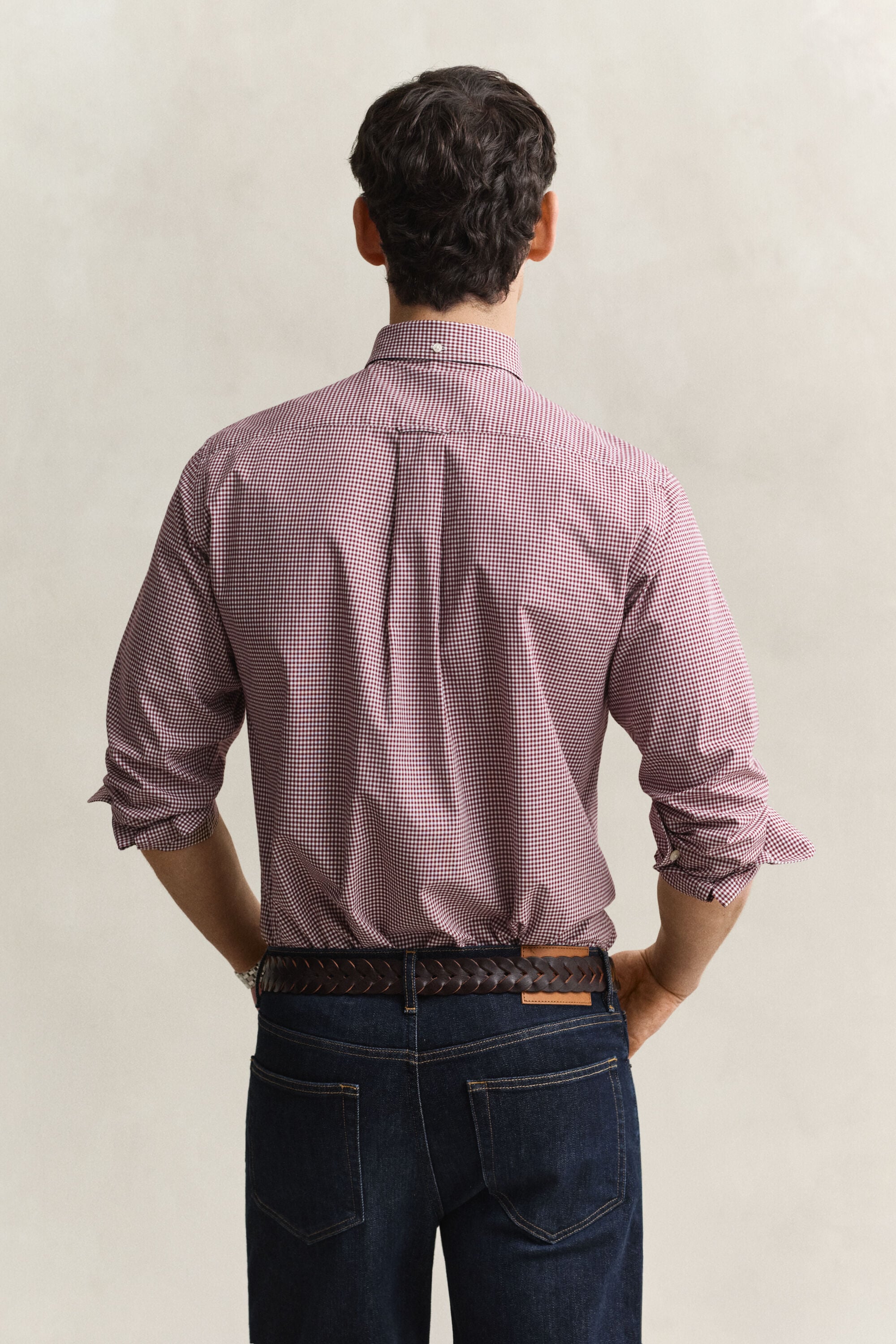 Camisa clásica de popelina de cuadros Vichy