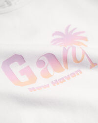 Camiseta de manga corta Palm Print Girls