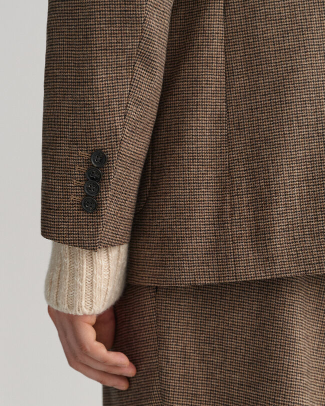 Americana de traje con estampado de pata de gallo