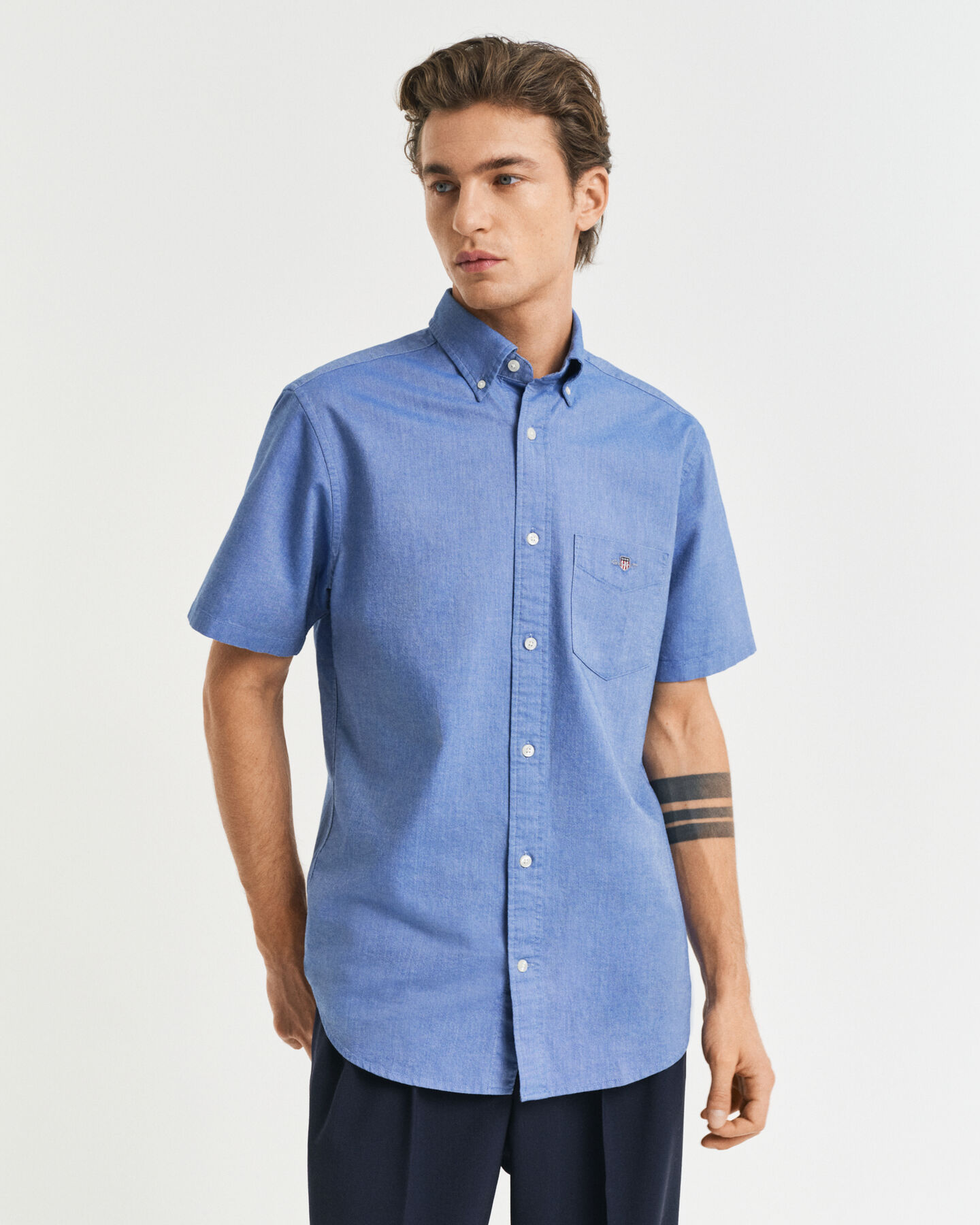 Camisa Oxford Regular Fit clásica de manga corta