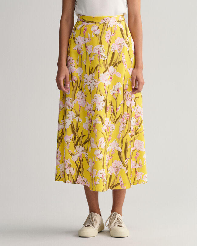 Falda cruzada con estampado Iris