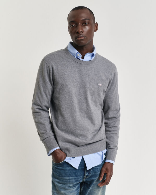 Jersey de cuello redondo de algod&oacute;n Seasonal Essential