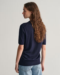 Rugger de manga corta en punto fino