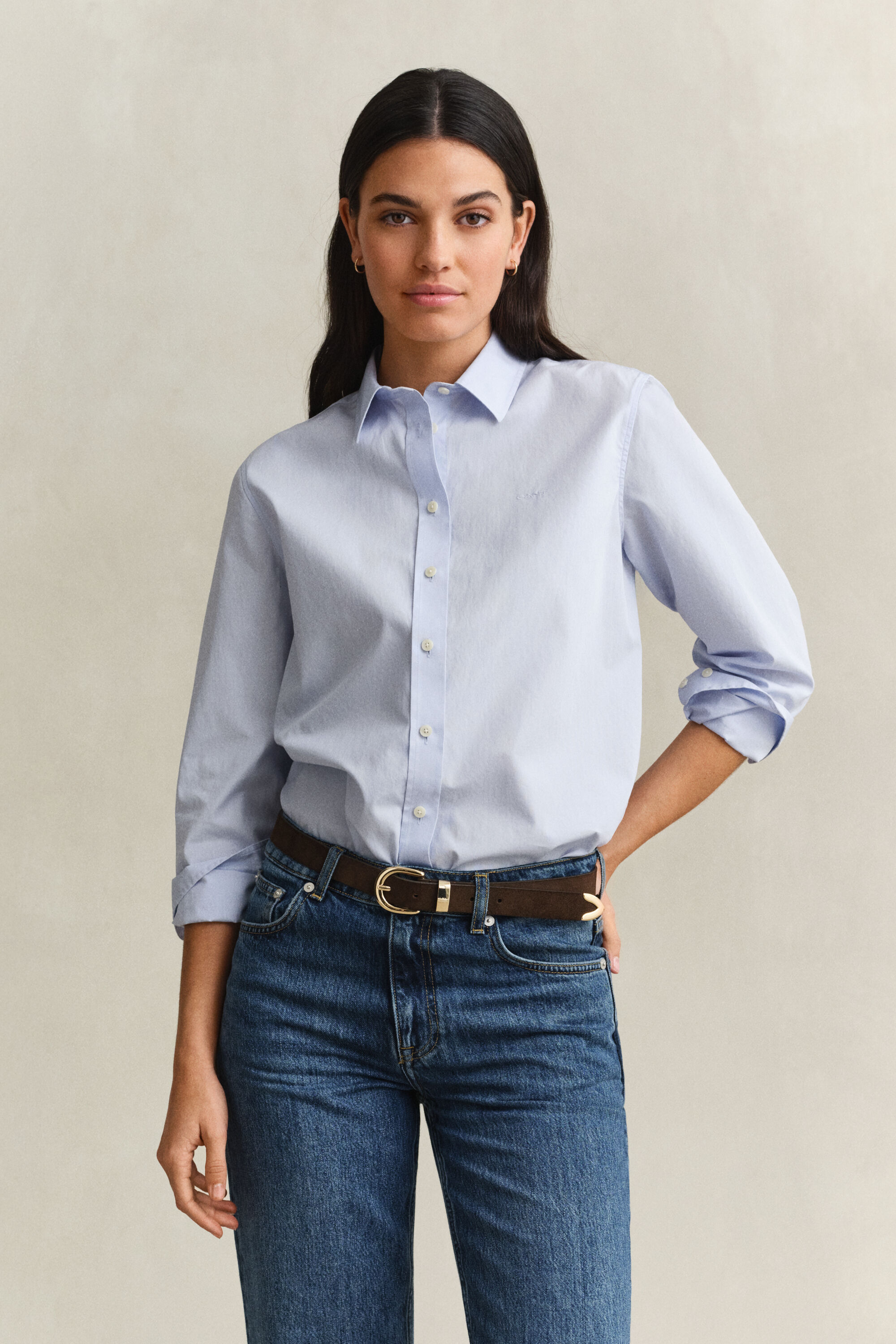 Camisa Regular Fit clásica de popelina