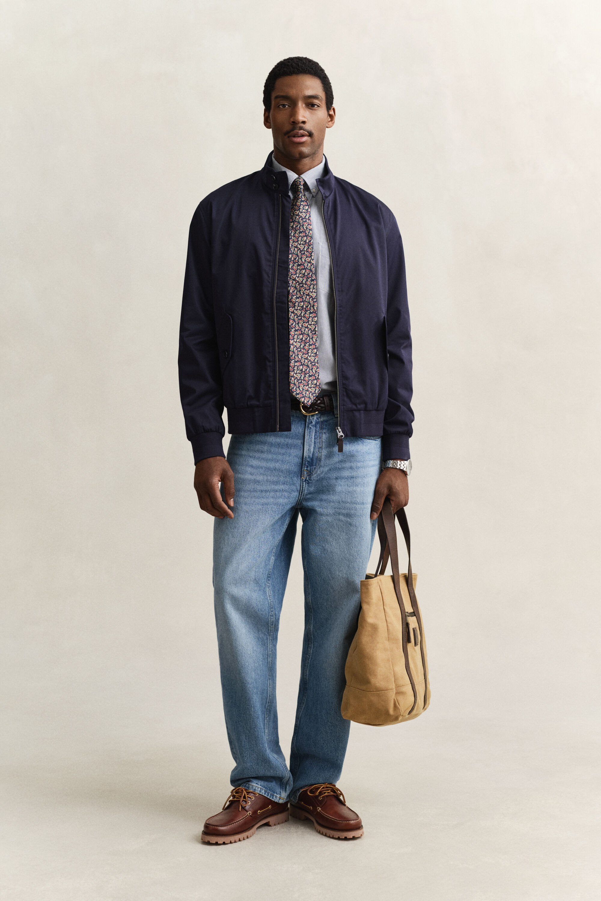 Cazadora Harrington en mezcla de algodón