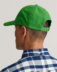 Gorra de sarga de algodón de perfil alto