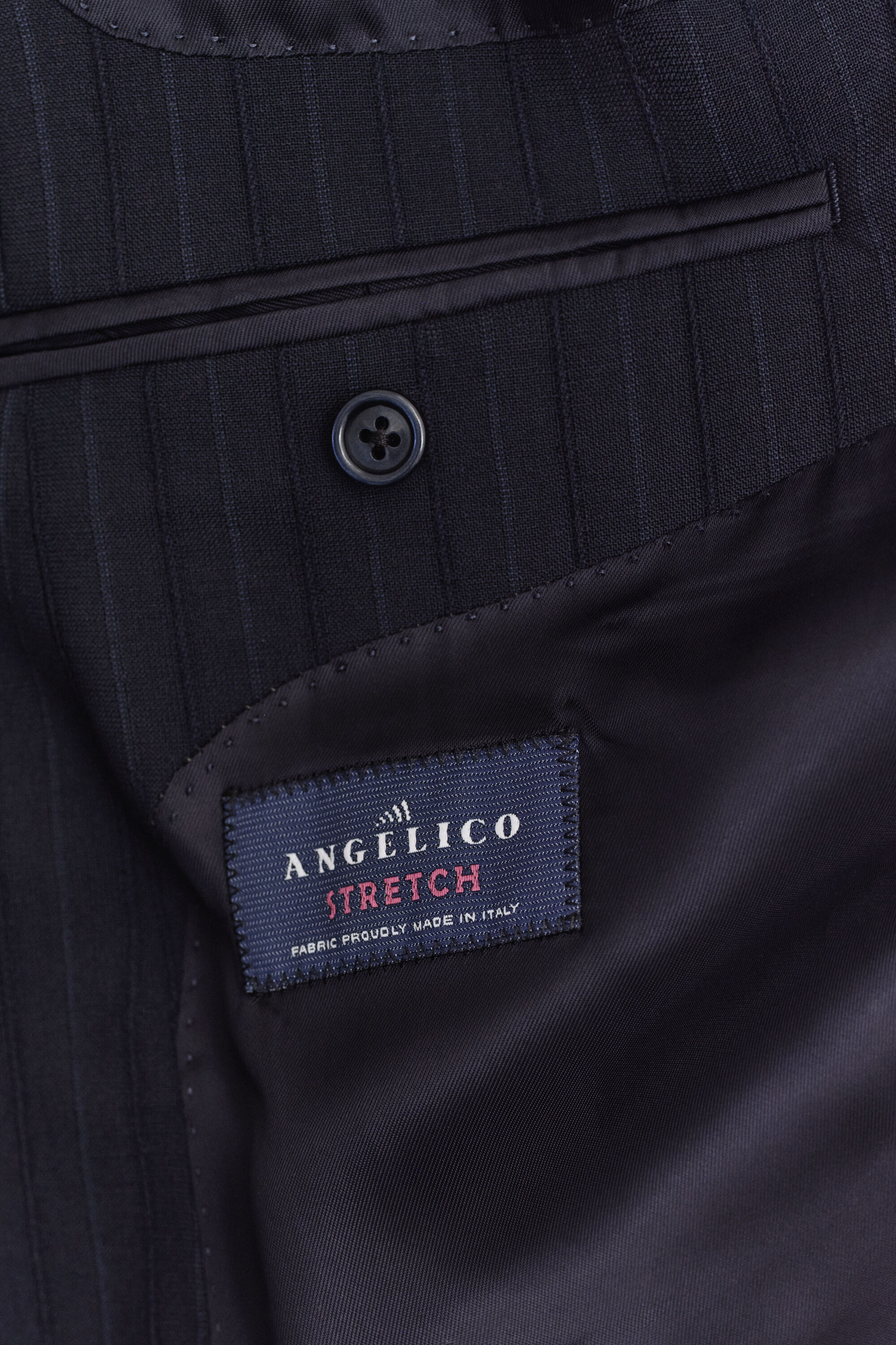 Chaqueta de traje de raya diplomática en el mismo tono