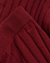 Falda de lana con canalé ancho