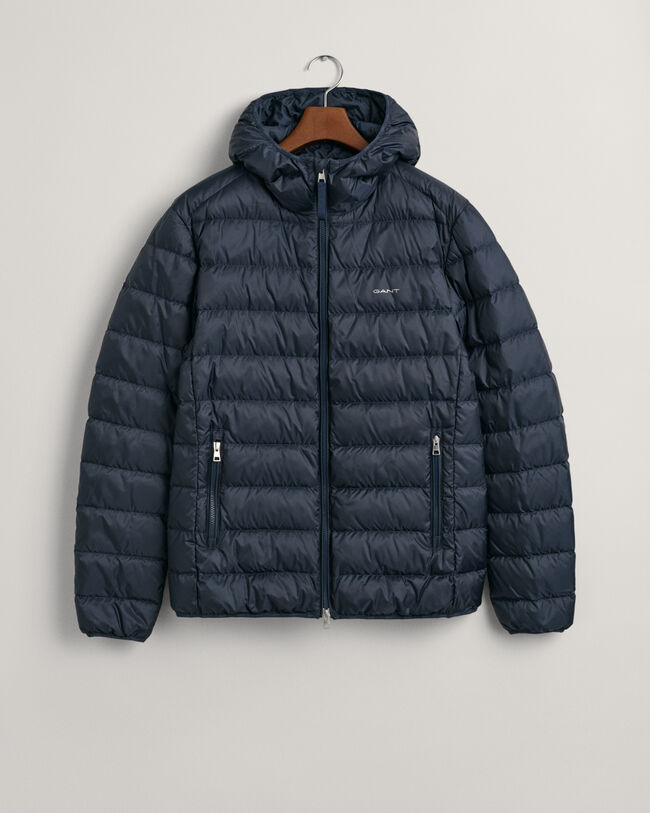 Chaqueta con capucha de plumón ligero