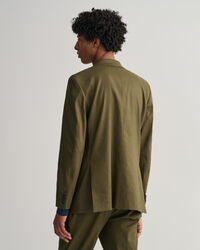 Americana de traje de algod&oacute;n y lino