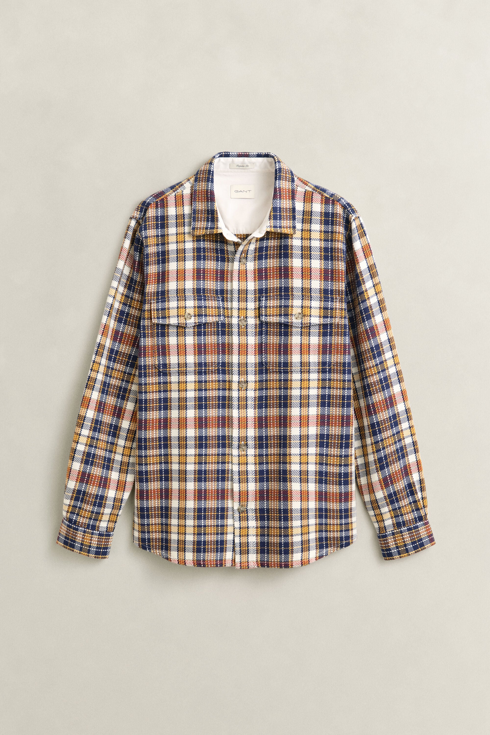 Sobrecamisa de sarga a cuadros