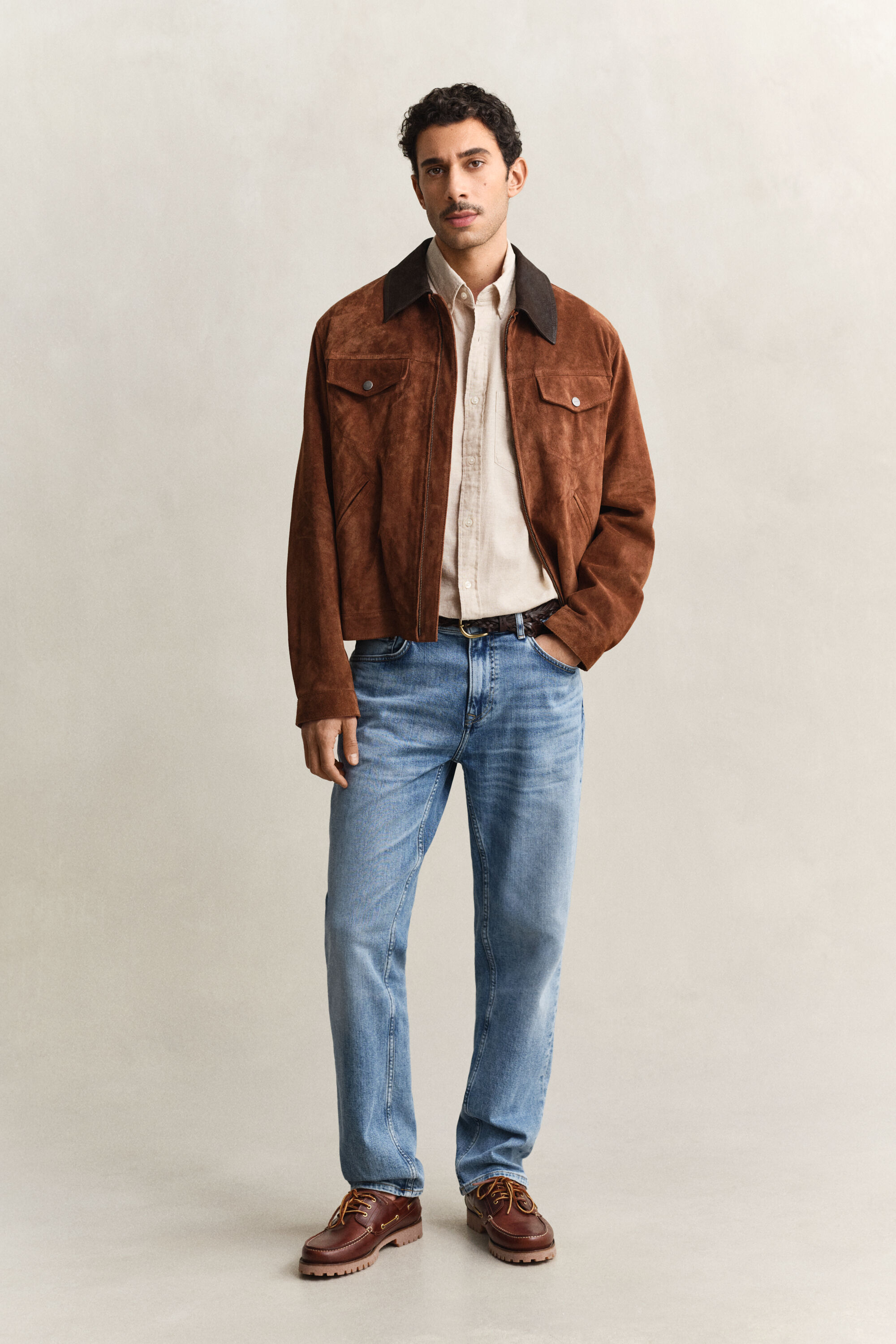 Camisa de mezcla de lino